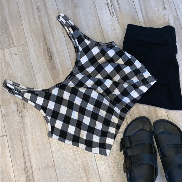 Forever 21 Tops - Plaid Crop Top